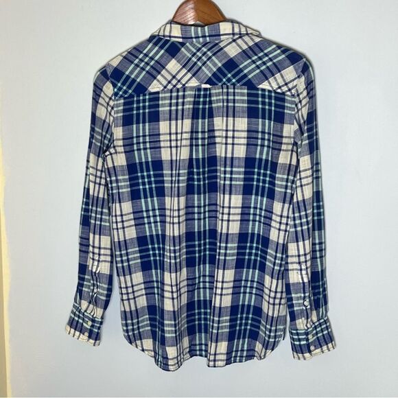 J.Crew Women's Popover Crinkle Plaid Top - Picture 3 of 7